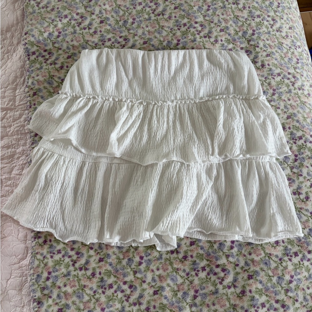 White Tiered Women's Skirt